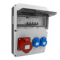 Baustromverteiler Stromverteiler Wandverteiler 1x16A 2x230V Siemens Schutz Komplett DV-5534-D