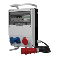 Stromverteiler TD-S/FI 16A 2x230V franz System SKHU Kabel Stromzähler MID Doktorvolt® DV-0519-F