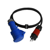 CEE Adapter 16A 2m 230V Stecker Caravan Camping Kupplung Adapterkabel DV-6503-230-A-16