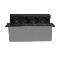 Möbelsteckdose mit 3x 230V Schuko 1x USB-A 1x USB-C Anschluss W-7 W-72015