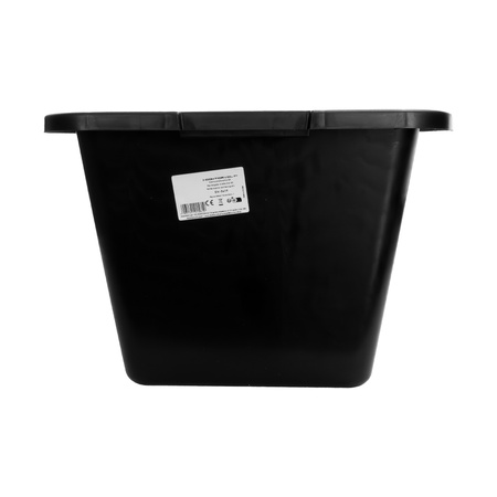 Mörtelkasten 60L Mörtelwanne Mörtelkübel pflanzkübel Mörteleimer Kübel Zementwanne Speiswanne widerstandsfähig aus PP/PE-Regranulat eckig schwarz DV-5619