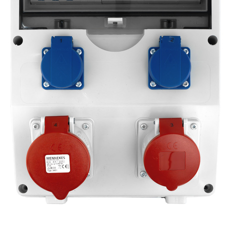 Baustromverteiler Walter-Kraft-S/FI 32A 16A 2x230 Schuko System Mennekes-Steckdosen KW-0010-D