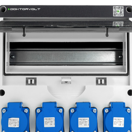 Baustromverteiler 32A/16A CEE 4x230V Stromverteiler TGD Wandverteiler ohne Sicherungen Doktorvolt DV-6029-D