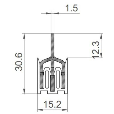 3P Phasenschiene Gabel 7-polig 12mmq PS/G Schiene Sammelschiene Schteiner DV-6312-PSG