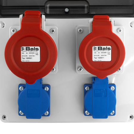 Baustromverteiler JUN 32A/16A/2x230V Bals-Steckdosen DOKTORVOLT® DV-6832-F