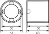 Schalterdose Unterputzdose 13.80 PKpw-Ø 60 x 60 tief E-P 3586