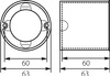 Schalterdose Unterputzdose PKpw-Ø 60 x 60 tief E-P 13.80