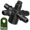 4-Wege Emitter Tropfer Adapter 4mm für 3x5mm Microschlauch Bradas DSK-5135L4