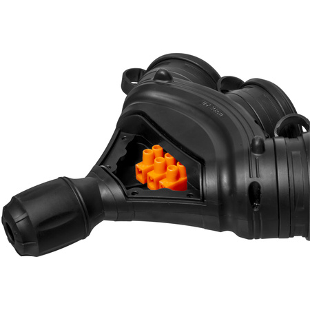 Dreifach-Steckdose Schuko IP44 3×2P+E 16A Schwarz 250V GN-X3/44S EXTREM W-01166