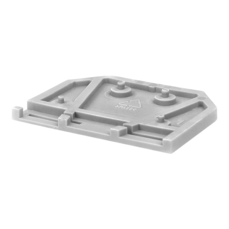 Zwischenplatte Endplatte Abschlussplatte für 281-101 grau WAGO 281-301