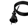 Anschlusskabel 4,5m mit geradem Stecker TYP E 230V 16A 2×1,5 mm² H05RR-F PP-21 Schwarz W-97195