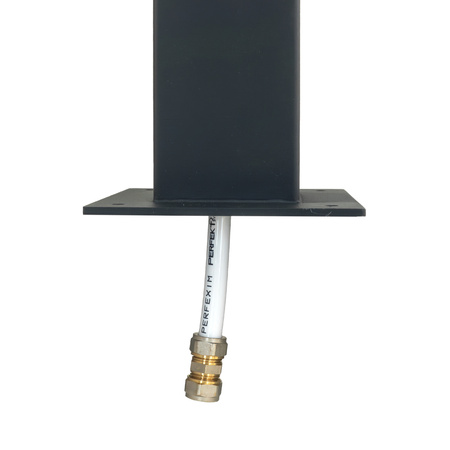 Wassersäule Gartenpfosten mit Wasserhahn dekorative Wasserzapfstelle anthrazit Wasserzapfsäule Doktorvolt DV-5145