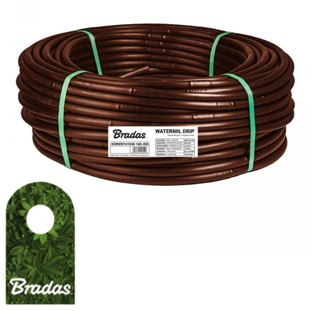 Bradas Tropfschlauch Perlschlauch ⌀16mm 100m Verlegerohr braun Tropferabstand 33cm WATERMIL DRIP BROWN DSWWMB161033-160-100