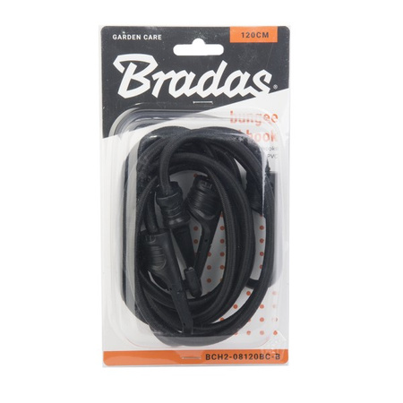 Set 2 x Spanngummi mit metall PVC Haken 0,8x120cm Bradas BCH2-08120BC-B