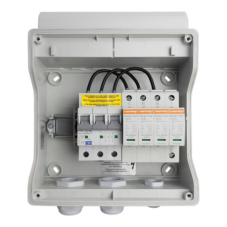 Solar Anschlusskasten PV AC 1x Mersen Typ 1/2 1xSEZ C16 3P IP65 Doktorvolt DV-4586-FOT