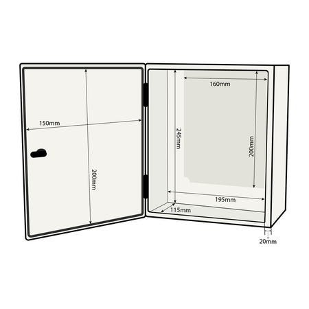 Doktorvolt Verteilerkasten Aufputz Sicherungskasten aus Metall SIBox 2,5.2.1,4