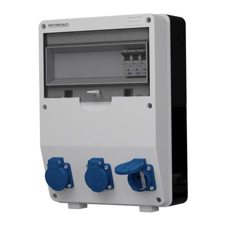 Stromverteiler TD-S 3x230V Baustromverteiler Doktorvolt® DV-9016-D