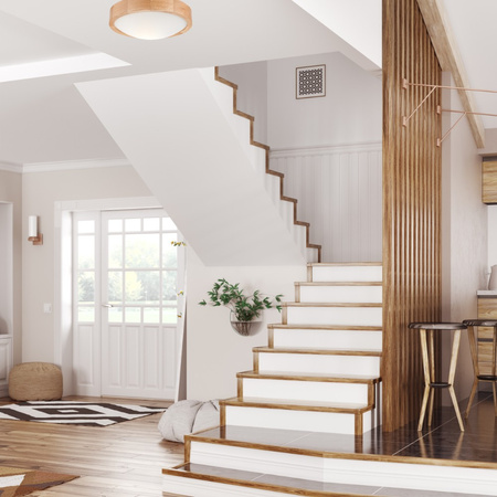 LED Deckenleuchte Lampe Eiche 1-flammig gewölbt 27 cm E27 LD-PD-8.1 DAB