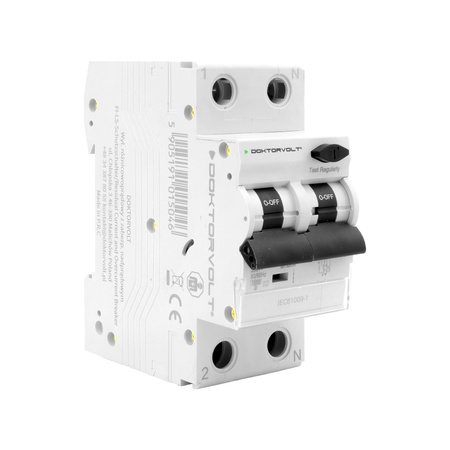 FI/LS-Schalter B16 30mA typ A RCBO 10kA Leitungsschutzschalter Fi-Schalter Kombination Doktorvolt DV-5046