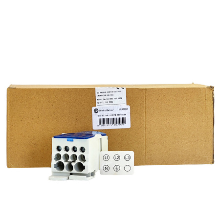 Verteilerblock LK DTB 185+8x24 Klemmblöcke mit Schraubanschluss Verteilung Block Elektro Becov ULK185K
