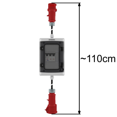 Verlängerungskabel 16A mit Sicherung C16 3P Doktorvolt DV-2520-AZ-16A