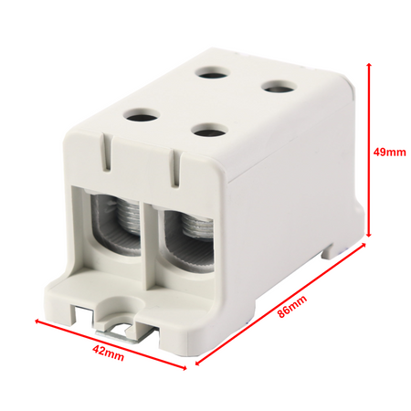 Hauptleitungsklemme Anschlussklemme ETB 95/1x2 Al/Cu Universalklemme elektroinstallation 4 Löcher  Elektro Becov