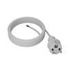 Anschlusskabel 5m IP44 mit geradem Stecker 250V 16A 3x1 mm² H05VV-F PP-40H Weiß W-98377