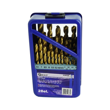 Satz titanbeschichteter Bohrer 28-teilig G38235