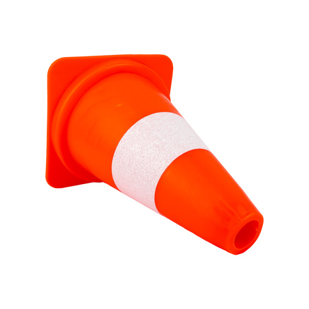 Verkehrsleitkegel 30cm Warnkegel U-23 weiches Verkehrshütchen reflektierender Verkehrskegel Pylone PVC Leitkegel Warnleitkegel Doktorvolt DV-5718