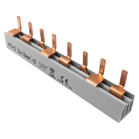 3P Phasenschiene Stift 8-polig 16mm² PS/S Schiene DV-5132-PSS