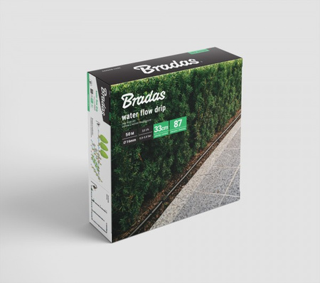 Bradas Set Tropfschlauch mit Zubehör WATER FLOW DRIP mit Zeitschaltuhr für Wasserdurchfluss - 50 m DSWWF50-SET2-T