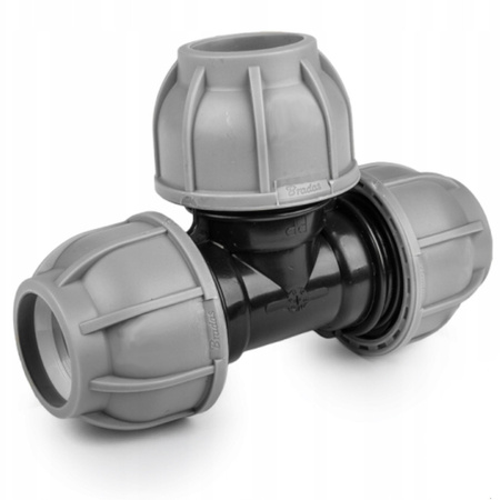 PE-T-Stück für Schlauchrohre verschraubt 40mm DSRA10T40