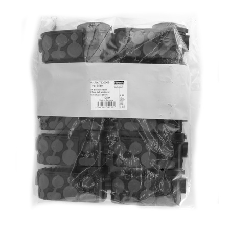 F-tronic Unterputzdose Elektronikdose 10 Stück Schalterdose mit Membran für IT Gerätedose luftdicht schwarz VDE 732 E550