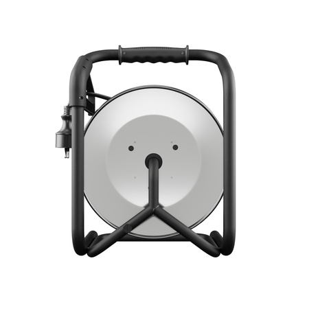 Kabeltrommel 30m HEAVY LINE mit Metalltrommel und 4 230 V-Steckdosen W-99449