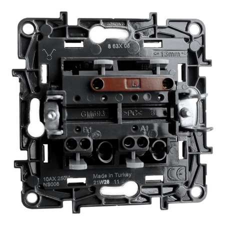 Doppelschalter 10 AX schwarz Niloe Step 863505