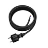 Anschlusskabel 4,5m IP44 mit geradem Stecker 250V 16A 2x1,5 mm² H07RN-F PP-40H Schwarz W-97200