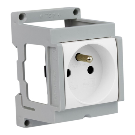 Einbausteckdose für Hutschiene DIN französische System IP20 1412.FR