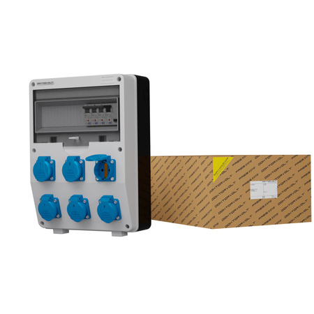 Stromverteiler DV TD-S/FI 6x230V Baustromverteiler Doktorvolt® DV-1769-D