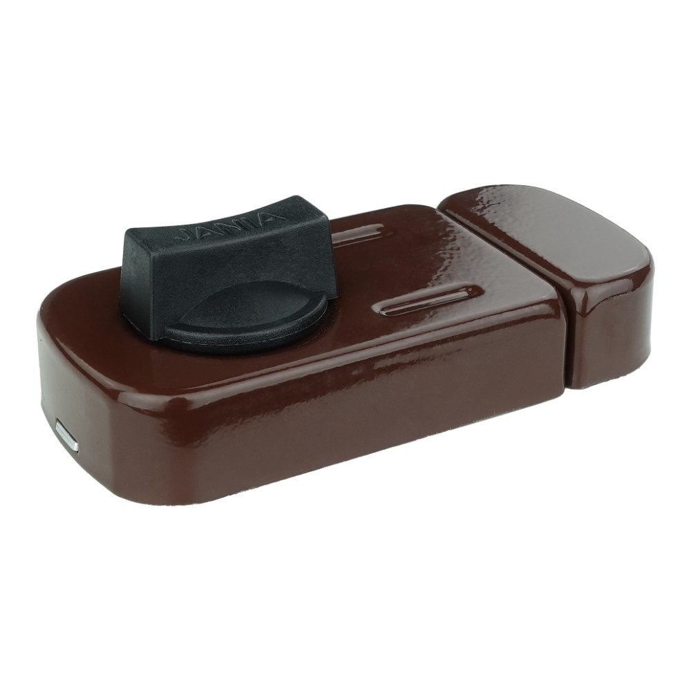 Kastenschloss Zusatzschloss 50/60mm - Außenzylinder Mit Drehknauf, Grau, Für Türen 30-65mm