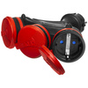 Tragbarer Verteiler Schwarz-Rot R-X3/44S IP44 3×2P+E 16A 250V Schuko W-01160