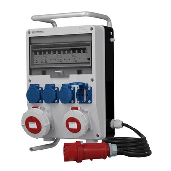 Stromverteiler TD-S/FI 32A 16A 4x230V IP54 SKHU Kabel 5x4mm2 Doktorvolt® DV-0106-D