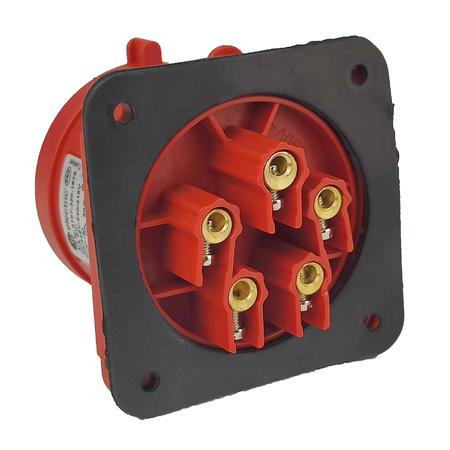 CEE Einbaustecker gerade 5P 32A 400V IP44 75x75 3107-320-1675