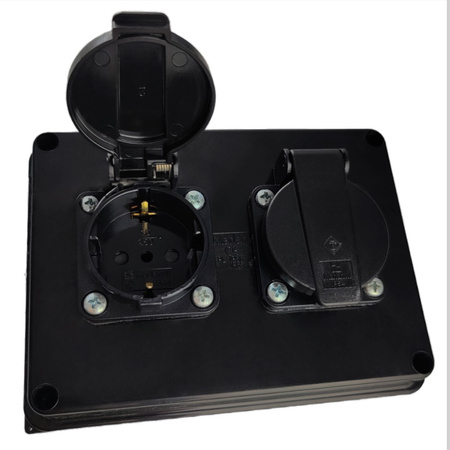 Wanddose 2x 230V Schuko IP54 Stromverteiler Wandverteiler Marlanvil 6.82105