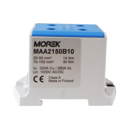 Hauptleitungsklemme 4x25-150mm2 blau 1P OTL 150-2 Morek MAA2150B10