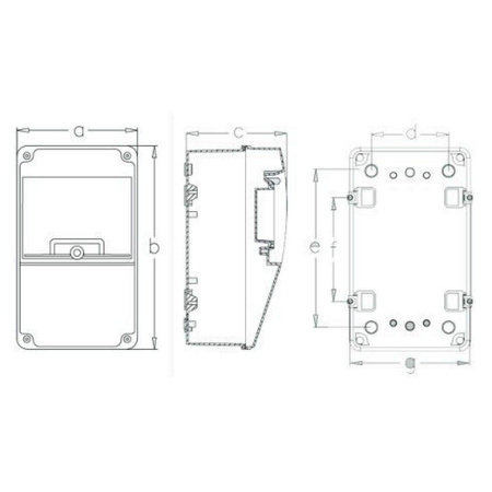 Stromverteiler IP66 6Module Verteilerkasten Sicherungskasten Aufputz TpE 3318-000-0000