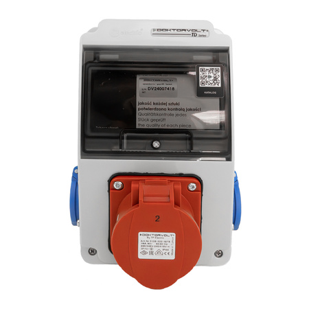 Wandverteiler XS-S 16A 2x230V IP44 Stromverteiler Komplett Verdrahtet Doktorvolt DV-5107-D