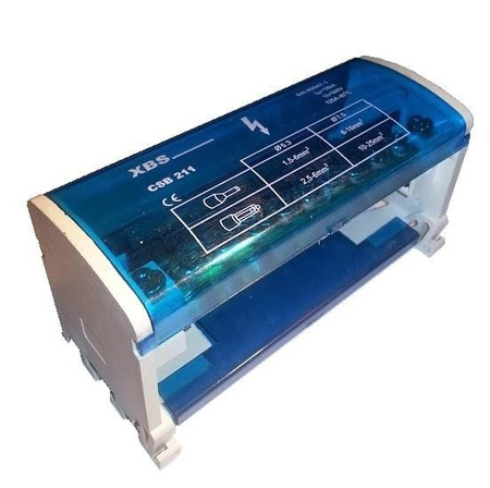Abzweigklemme Sammelklemme Verteilerblock auf TH35 2P 125A 500V XBS CSB-211