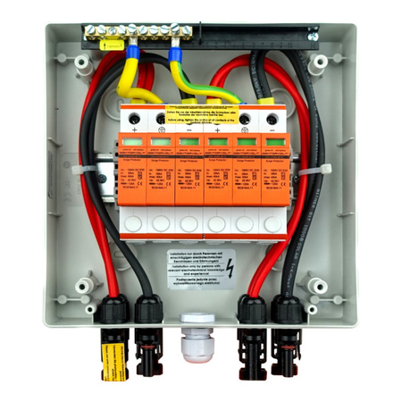 Solar Anschlusskasten DC 1000V 2x T1 T2 4mm Connector IP65 Doktorvolt DV-4487-FOT