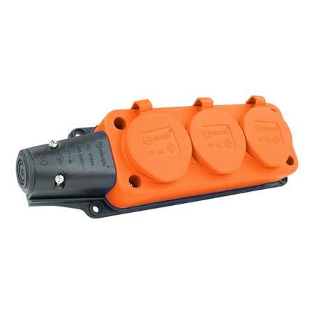 Steckdosenleiste Mehrfachsteckdose 3-fach Aussen Schuko orange 3101-308-2300