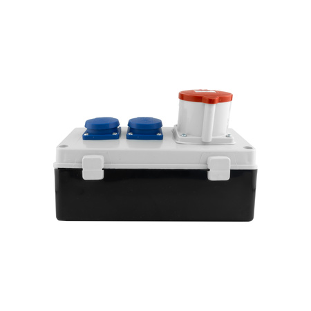 Baustromverteiler TD-S/FI 32A Leitungsschutzschalter 2x230V Stromverteiler Komplett Schuko Doktorvolt DV-6725-D